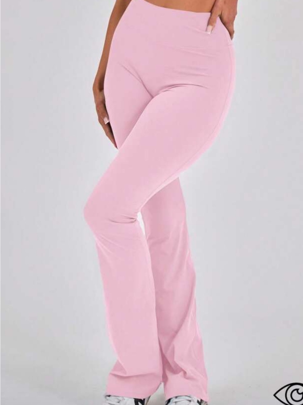 Everyday High-Rise Wide Leg Pants in Light Pink
